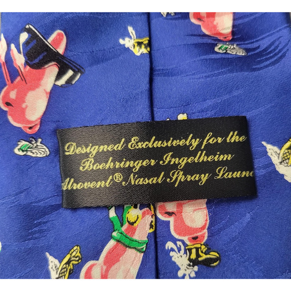 Atrovent Boehringer Ingelheim Tie Mens Silk Novelty Nose Cartoon Fun Gift - Picture 4 of 8